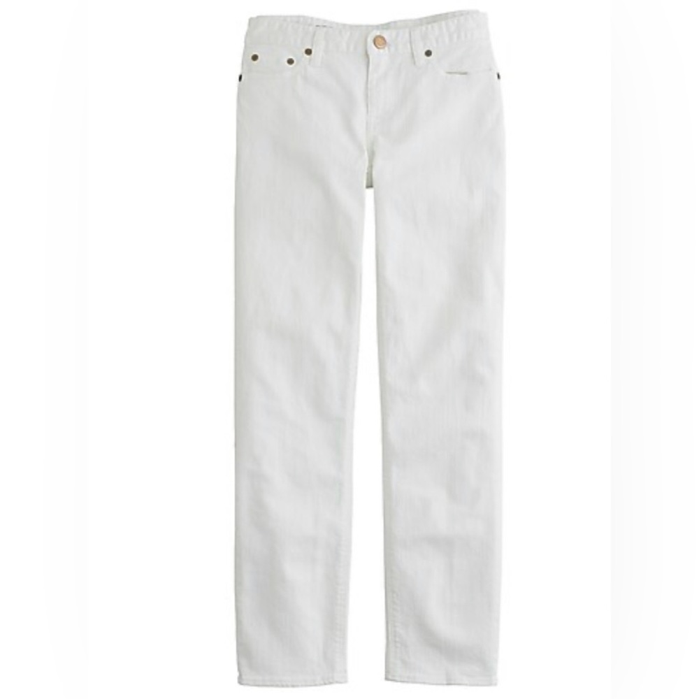 JCrew White Matchstick Skinny Straight Jeans, 28